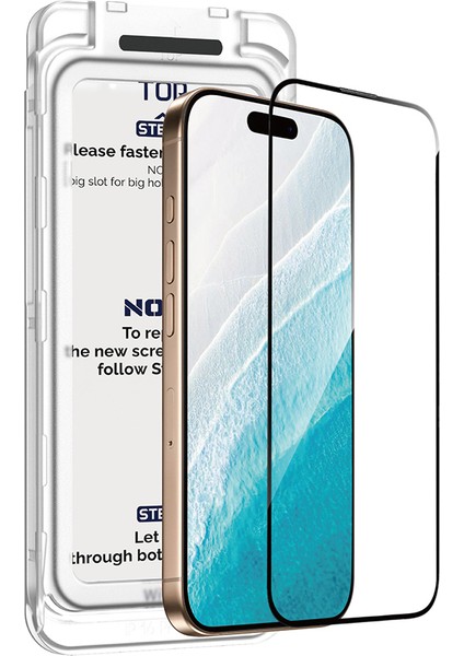 iPhone 17 Pro Wiwu SQ-008 Oleofobik Easy Install Temperli Ekran Koruyucu Uygulama Aparatlı Şeffaf modelleri