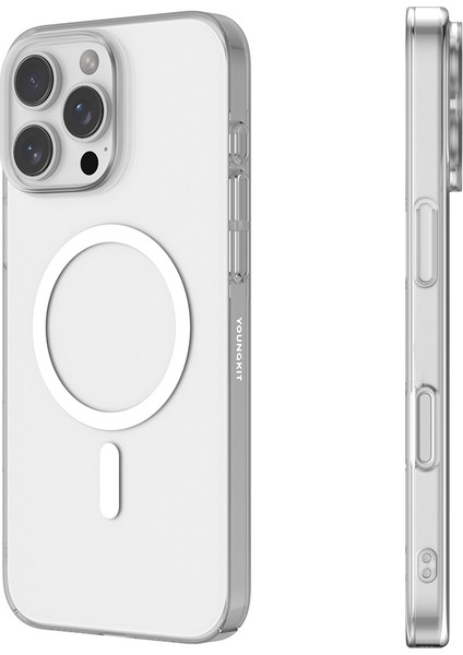 iPhone 16 Pro Max Uyumlu Kılıf M-Safe Şarj Özellikli Youngkit High Definition Serisi Kapak Şeffaf fiyatları