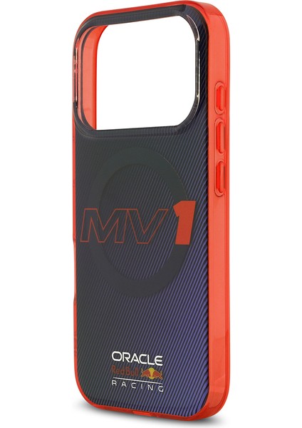 iPhone 17 Pro Kılıf Redbull Lisanslı M-Safeli Çift Katmanlı Çizgi Desenli Sert Pc Mv Kapak Lacivert