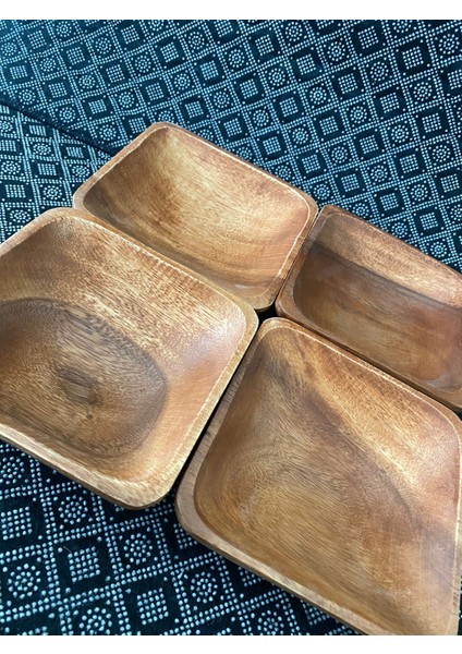 4'lü Akasya Ağacından Çerezlik Sunumluk Büyük Boy fiyatları