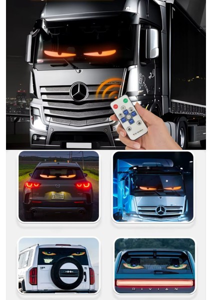 Cam Yapışan Pvc Dinamik Işıklı Araç Kamyon Tır Şeytan Gözü Canlı LED Işık LED Şerit 150 cm modelleri