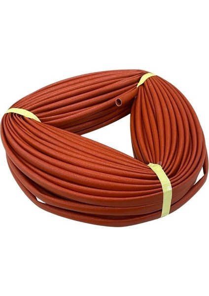 10 mm Izoleli Cam Elyaf Makaron (Yanmaz Makaron) (Parlak) (-60°c +250°C) (1 Mt)