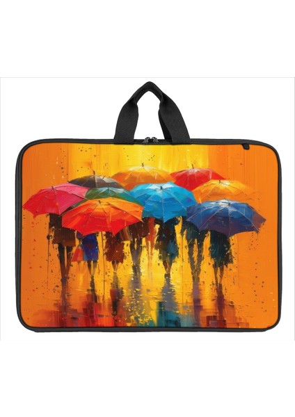 Askılı, Fermuarlı 35X50 Resim Çantası Su Geçirmez Ketenli Kumaş 35X50 Proje Çantası Yağmur