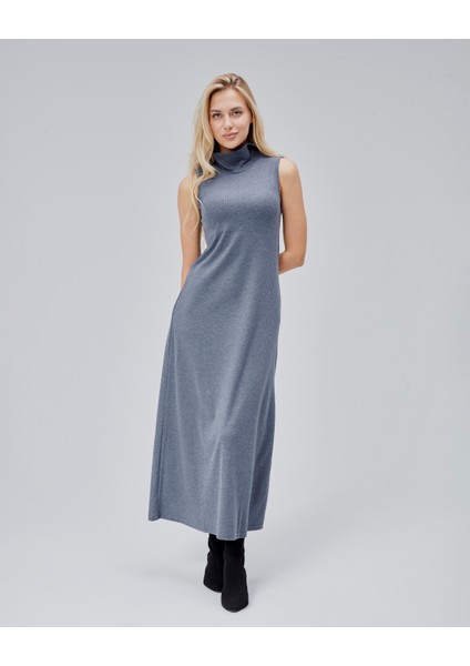 Mooncover Kadın Balıkçı Yaka Elbise - Indigo fiyatları