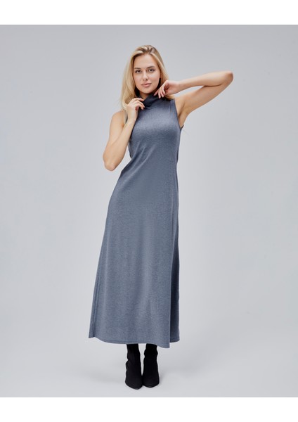 Mooncover Kadın Balıkçı Yaka Elbise - Indigo fırsatları