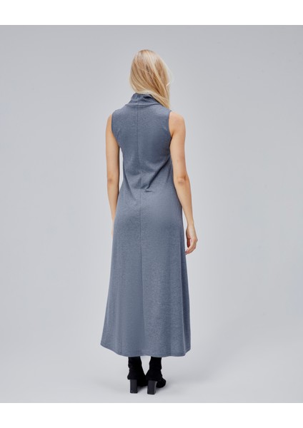 Mooncover Kadın Balıkçı Yaka Elbise - Indigo indirimleri