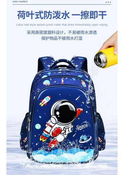 Çocukların Omuz Çantası Karikatür 3D Stereoskopik Astronot Schoolbag Su Geçirmez Çocuk Sırt Çantası Küçük Çocuk Rüya Ilköğretim Okul Kilosu: Mavi (Yurt Dışından) indirimleri