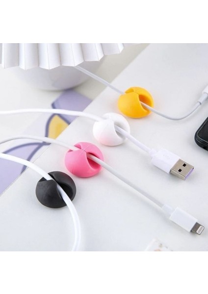 Siyah Beyaz Kablo Sabitleme Klipsi 10 lu (4741)