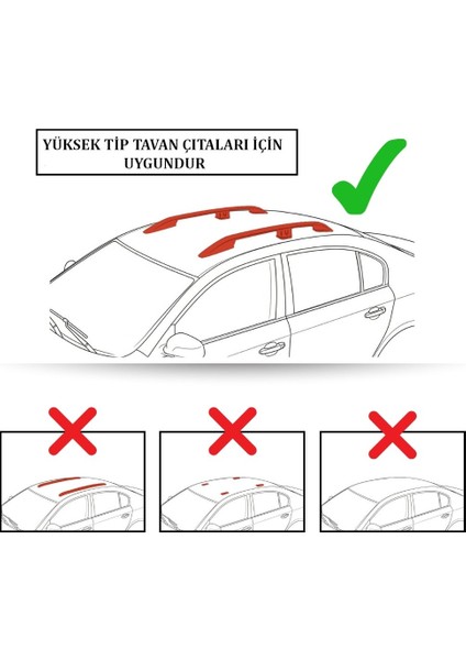 Ford Grand C-Max (2011-2019) Için Tavan Barı , Araca Özel Portbagaj Taşıma Barları - 2li Bar - Gri