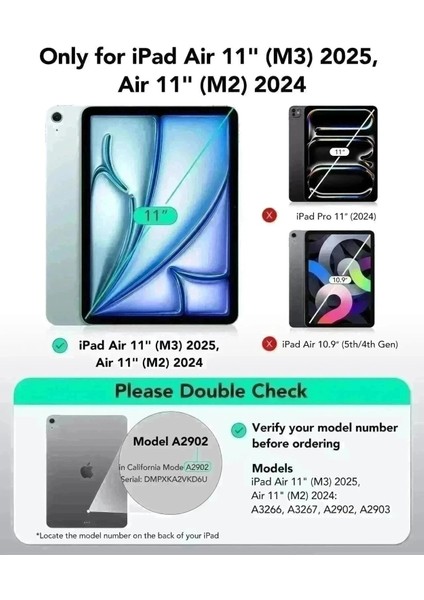 Apple iPad Air 11 M2 Paper-Feel Manyetik Tablet Ekran Koruyucu A2902 A2903 fiyatları