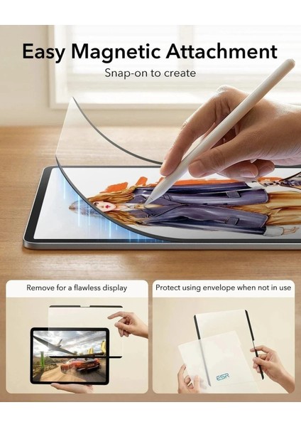 Apple iPad Air 11 M2 Paper-Feel Manyetik Tablet Ekran Koruyucu A2902 A2903 fırsatları