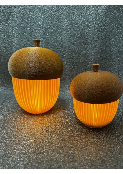 Işıklı Meşe Palamudu Biblo Seti, 2’li Saklama Kutusu ve Dekoratif Obje, Işıklar Dahil 10CM-15 cm fiyatları