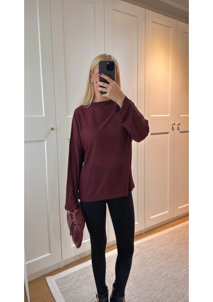 Bordo Transparan Bluz modelleri