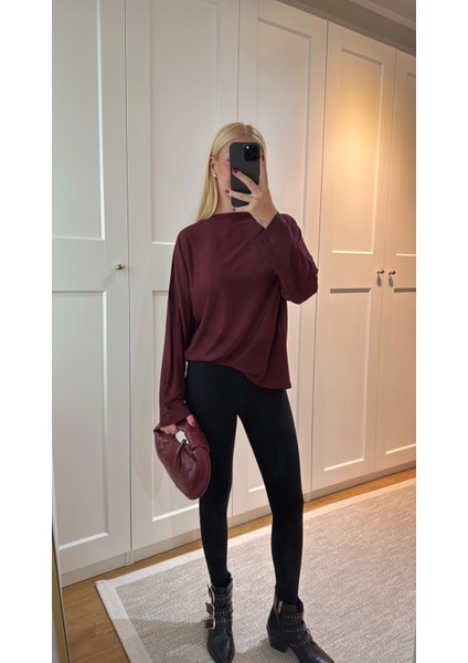 Bordo Transparan Bluz fırsatları