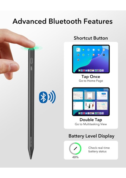 Geo Apple iPad Find My Özellikli Type-C Şarj Girişli Dijital Dokunmatik Kalem fırsatları