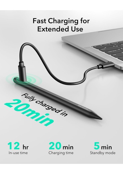 Geo Apple iPad Find My Özellikli Type-C Şarj Girişli Dijital Dokunmatik Kalem indirimleri