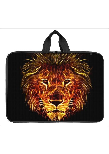 Askılı, Fermuarlı 35X50 Resim Çantası Su Geçirmez Ketenli Kumaş 35X50 Proje Çantası Aslan