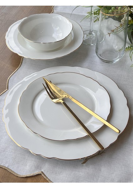 Yemek Takımı Elegance Gold 24 Parça 6 Kişilik