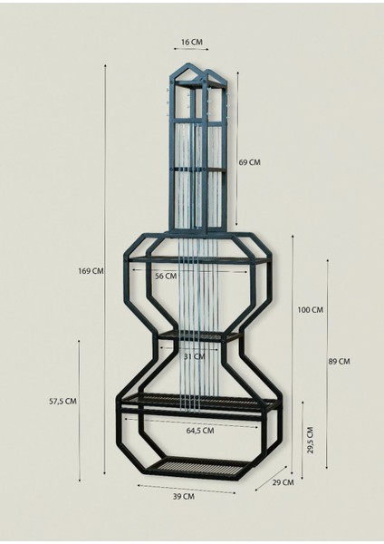 Metal Raflı Modern Gitar Kitaplık Salon Düzenleyici Çalışma Odası Dekoratif Mutfak Raf Ünite