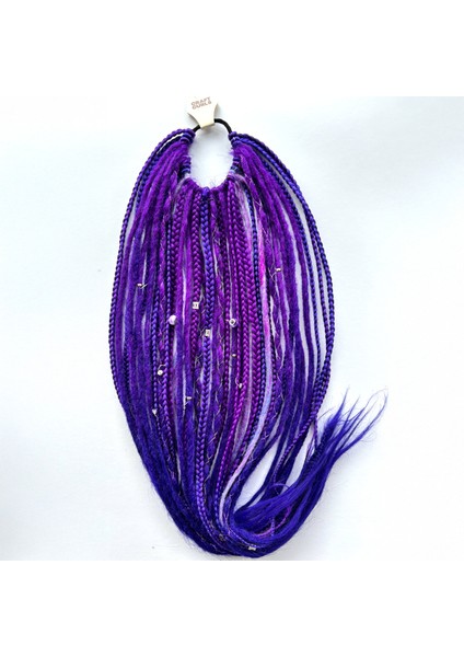 , Purple 40'lı Buhar Rasta, Tığ Işi Rasta ve Afrika Örgüsünden Oluşan Açık ve Koyu Mor Renklerde Saçlı Toka fiyatları