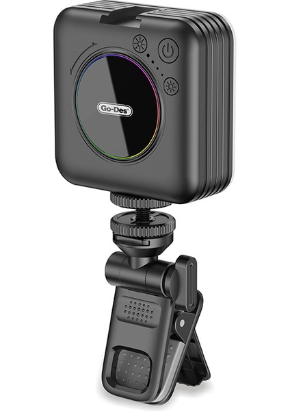 Go Des GD-LD1033 Rgb LED Telefon-Kamera Üstü Aydınlatma Canlı Yayın Işığı Siyah