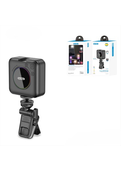 Go Des GD-LD1033 Rgb LED Telefon-Kamera Üstü Aydınlatma Canlı Yayın Işığı Siyah modelleri