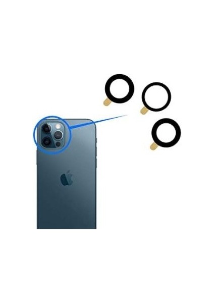 Iphone 12 Pro Max Kamera Camı 3 Lü Set