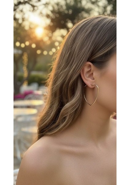 Kadın Kalp Tasarım Küpe