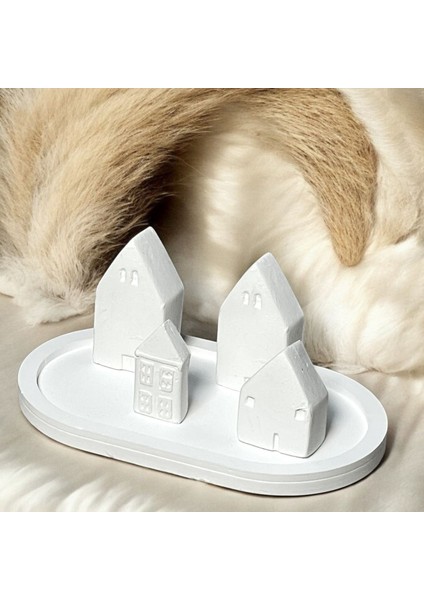 Soyut Dekoratif Obje Modern Minimalist Aksesuar Biblo , Ev Ofis Için Şık Tasarım - 5'li Evler Beyaz fiyatları