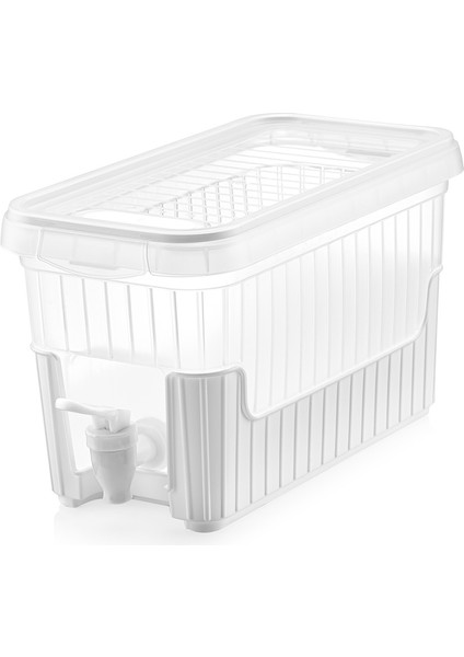 Şerbetlik Içecek Sebeli Qlux Musluklu Sürahi Şerbetlik Masa Buzdolabı BSF-00928 Bpa Içermez indirimleri