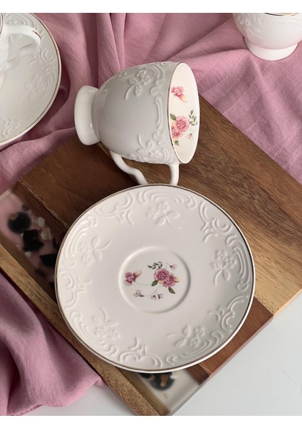 Türk Kahve Fincanı Elisetta 6 Kişilik 12 Parça modelleri