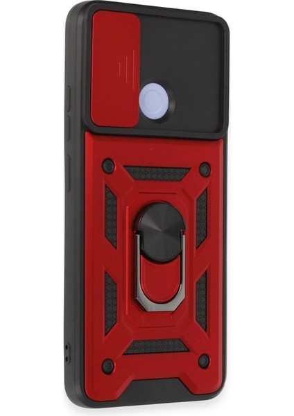 Bfs Xiaomi Redmi 12C Kılıf Pars Lens Yüzüklü Silikon - Kırmızı fiyatları