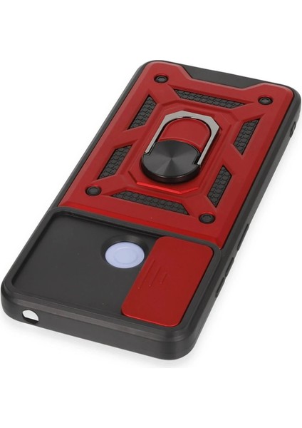 Bfs Xiaomi Redmi 12C Kılıf Pars Lens Yüzüklü Silikon - Kırmızı fırsatları