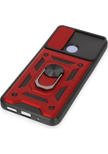 Bfs Xiaomi Redmi 12C Kılıf Pars Lens Yüzüklü Silikon - Kırmızı indirimleri