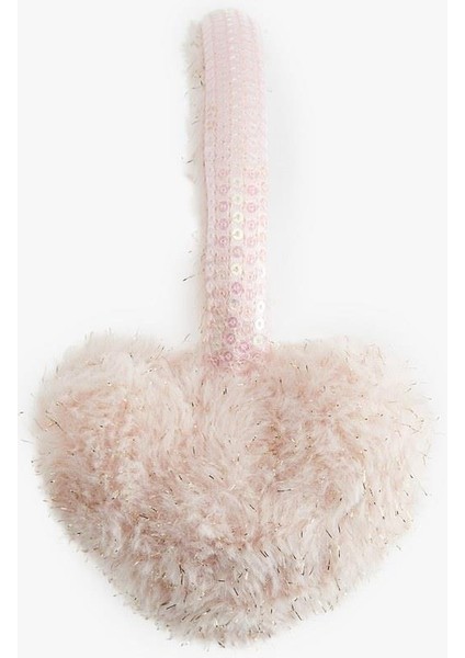 Kalp Detaylı Simli Peluş Kulaklık (Aw 25) modelleri