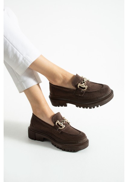 Togga Kadın Günlük Kullanım Tokalı Loafer -Acı Kahvrengi Süet fiyatları
