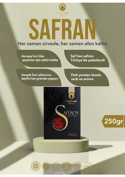Organik Iran Safranı 250 gr (Süper Negin) fiyatları