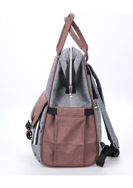 Bebek Bakım Çantası Keten Kumaş, Su Geçirmez, Termal