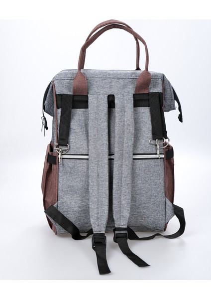 Bebek Bakım Çantası Keten Kumaş, Su Geçirmez, Termal