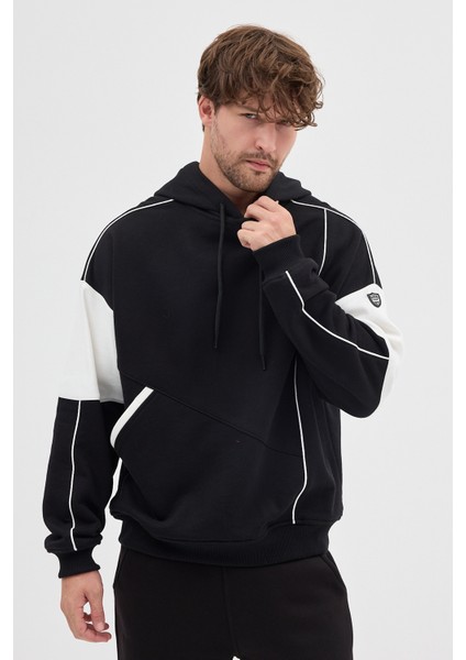 Unisex Rahat Bol Kesim "Deft" Kapüşonlu Sweatshirt fırsatları