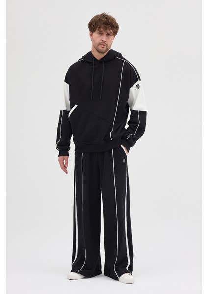 Unisex Rahat Bol Kesim "Deft" Kapüşonlu Sweatshirt