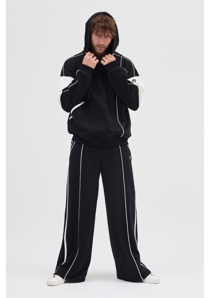 Unisex Rahat Bol Kesim "Deft" Kapüşonlu Sweatshirt