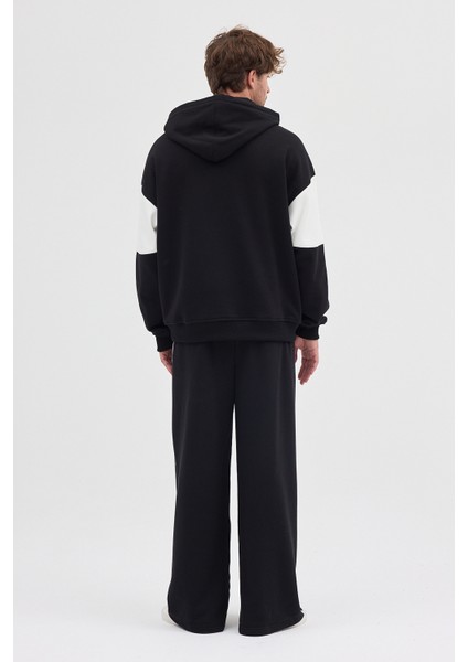 Unisex Rahat Bol Kesim "Deft" Kapüşonlu Sweatshirt