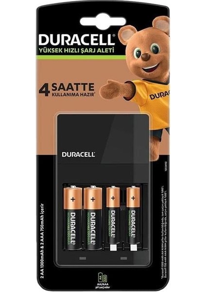 Aa*2 + Aaa*2 (Pilli) Hızlı Pil Şarj Aleti CEF14 (2 Adet *750 Mah Aaa + 2 Adet* 1300 Mah Aa Pil)
