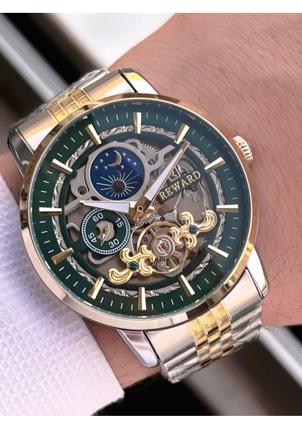 Otomatik Çelik Kordon 5 Atm Suya Dayanıklı Erkek Kol Saati VS.BLKT.0612 fiyatları