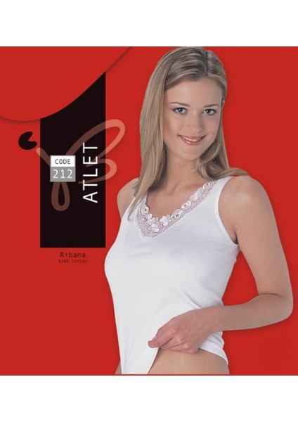 Klasik Gipürlü Kalın Askılı Beyaz Ribana Atlet % 100 Pamuklu Atlet 3’lü Paket 212-3B fiyatları