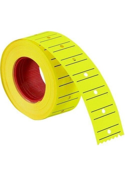 Tanex F. Etiketi 12X21 Çizgili Flo Sarı 800'LÜ 12'li Paket