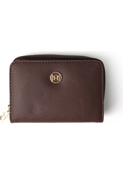 Prd Deri Str Bozuk Para Gözlü El Çantası Acı Kahve