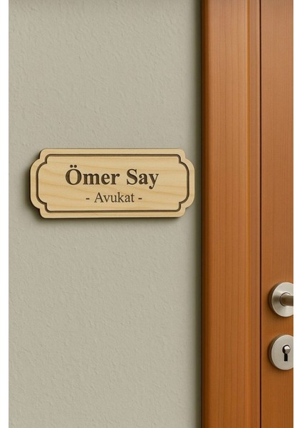 Ahşap Ofis Oda Kapı Isimliği Yönlendirme Tabelası Levhası Kişiselleştirilebilir