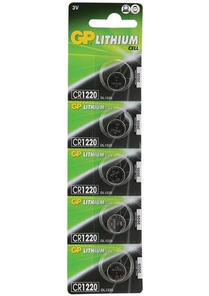 CR1220 3 Volt Lityum Pil 5 Li Paket